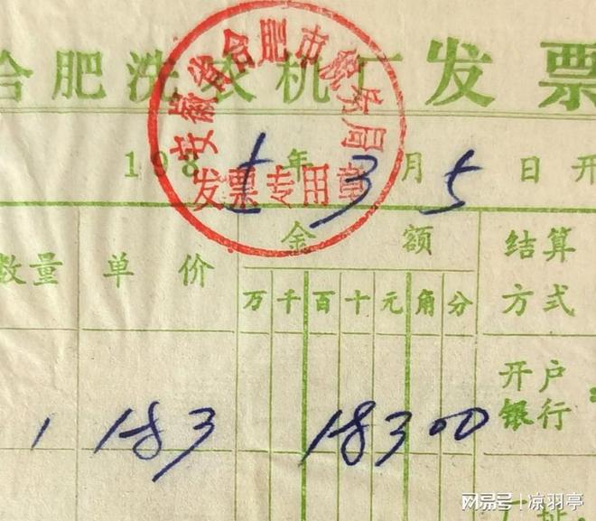 的价格单才明白那时候的东西真不便宜！凯发K8国际娱乐看了80年代洗衣机(图1)