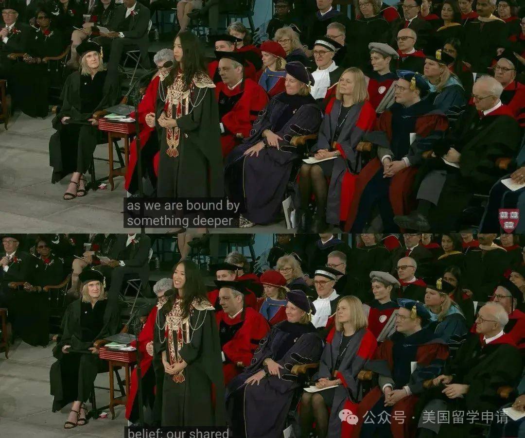的中国女生蒋雨融来自青岛英高毕业本科就读于杜克凯发k8登录震撼全场！史上首位在哈佛毕业演讲(图5)